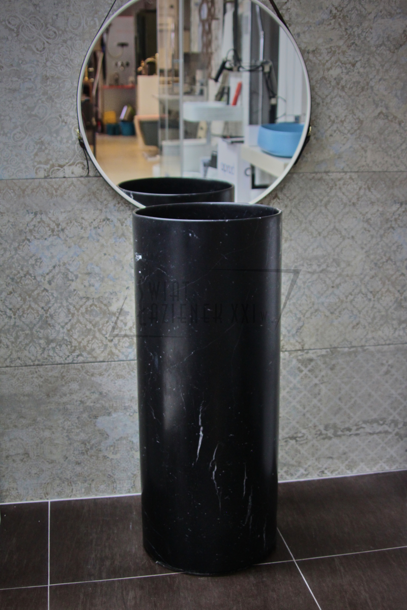 Inbani Giro Umywalka wolnostojąca Ø35xh85 cm Marquina Marble GR011MN WYPRZEDAŻ EKSPOZYCJI!!