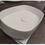    Isvea Infinity Umywalka nablatowa owalna 55x36x12 cm biały mat z korkiem klik klak 10NF65055-2L+38TP0166I WIETRZENIE MAGAZYNÓW!!