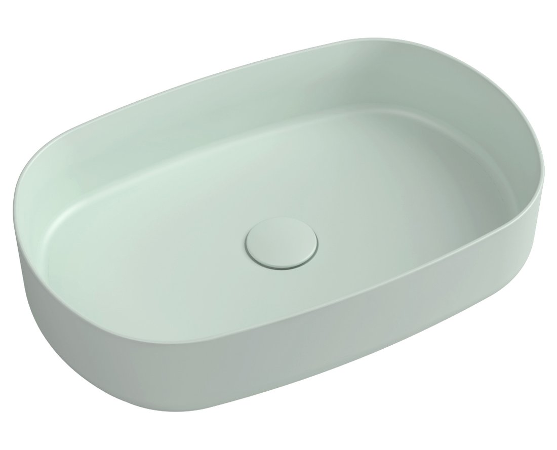 Isvea Infinity Umywalka nablatowa owalna 55x36x12 cm miętowy 10NF65055-2T
