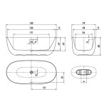 Kaldewei Meisterstück Oyo Duo Wanna wolnostojąca 163x77 biały 205043530001