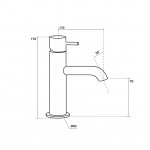 Kerasan Bateria Umywalkowa jednootworowa bez korka Chrom 922690