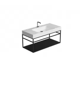 Kerasan Cento Struktura wisząca pod umywalkę 100x45 cm Czarny mat 925131