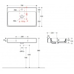 Kerasan Cento Umywalka Ścienna/Stawiana na Blat 70x45 cm Biała 353201