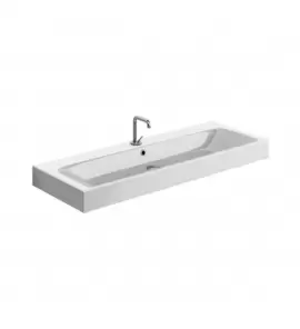 Kerasan Cento Umywalka Ścienna/Stawiana na Blat 120x45 cm Biała 353401