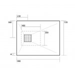 Kerasan H2.5 Brodzik Prostokątny 72x90 cm Biały mat 703230