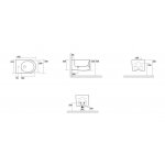 Kerasan Nolita Bidet wiszący 35x55 cm Biały 532501