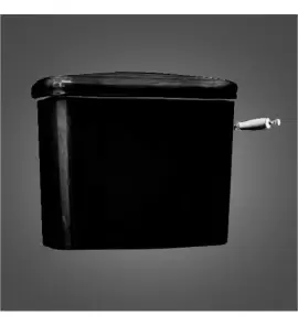   Kerasan Retro Spłuczka WC do Kompaktu 45x17 cm Czarny 107104
