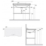 Kerasan Waldorf Stelaż umywalkowy 100 cm Chrom 9196K1