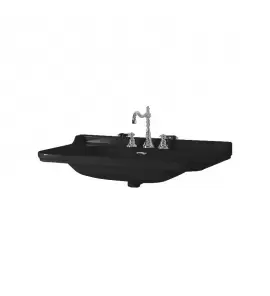   Kerasan Waldorf Umywalka ścienna 80x55 cm czarny 4141K4