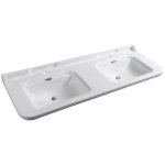Kerasan Waldorf Umywalka Ścienna Podwójna 150x55 cm Biały 4143K1