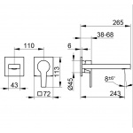 Keuco Edition 11 Bateria umywalkowa 2-otworowa ścienna, Chrom 51116010202