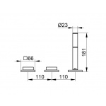 Keuco Edition 11 Bateria wannowa 3-otworowa, Chrom 51130010500