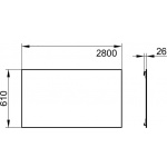 Keuco Edition 11 Lustro kryształowe 2800x610 mm 11195004500