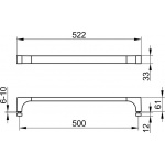 Keuco Edition 11 Uchwyt drzwi prysznicowych 500 mm, Chrom 11108010501