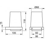 Keuco Edition 11 Uchwyt na kubek, Chrom 11150019000