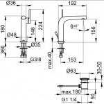 Keuco Edition 400 Bateria Umywalkowa jednouchwytowa 150 z korkiem, Chrom 51502010000