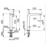 Keuco Edition 400 Bateria Umywalkowa jednouchwytowa 240 bez korka, Chrom 51502010102