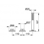 Keuco Edition 400 Bateria wannowa 3-otworowa na brzegu wanny, Chrom 51530010500