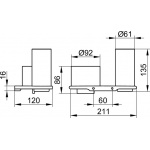 Keuco Edition 400 Podwójny uchwyt szklanka i dozownik mydła, Chrom 11553019000