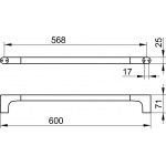 Keuco Edition 400 Reling na ręcznik 600 mm, Chrom 11501010600