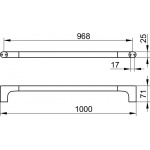 Keuco Edition 400 Reling na ręcznik 1000 mm, Chrom 11501011000