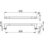 Keuco Edition 400 Reling na ręcznik 500 mm, Chrom 11508010501
