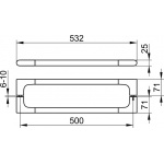 Keuco Edition 400 Uchwyt drzwi prysznicowych - podwójny 500 mm, Chrom 11508010503