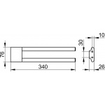 Keuco Edition 400 Wieszak na ręcznik 340 mm, Chrom 11519010000