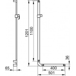 Keuco Elegance Uchwyt ścienny 90° prawy, Chrom 31606011101