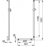Keuco Elegance Uchwyt ścienny 90° lewy, Chrom 31606011102