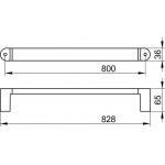 Keuco Elegance Uchwyt wannowy 800 mm, Chrom 31601010800