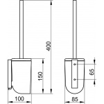 Keuco Elegance Zestaw toaletowy ze szczotką WC, Chrom 11664010100