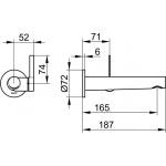 Keuco IXMO Bateria umywalkowa jednouchwytowa ścienna, Chrom 59516010101