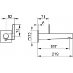 Keuco IXMO Bateria umywalkowa jednouchwytowa ścienna, Chrom 59516011102