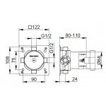 Keuco IXMO Funkcyjny zestaw podtynkowy dla zaworu trzydrożnego przestawnego DN 15, 59548000070