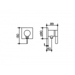 Keuco IXMO SOLO Bateria jednouchwytowa podtynkowa z przyłączem węża, Chrom 59552019502
