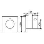 Keuco IXMO SOLO Bateria termostatyczna podtynkowa, Chrom 59553010002