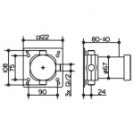 Keuco IXMO SOLO Funkcyjny zestaw podtynkowy dla zaworu dwudrożnego DN 15, 59556000070