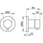 Keuco IXMO Zawór dwudrożny odcinająco-przestawny podtynkowy DN 15, Chrom 59557011001