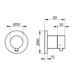 Keuco IXMO Zawór trzydrożny przestawny podtynkowy DN 15, Chrom 59548011001