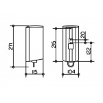 Keuco Plan Dozownik na Mydło, Stal nierdzewna 14954070100