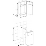 Keuco Plan Integral Moduł Umywalkowy 1, lewy, Chrom/biały 44988015101