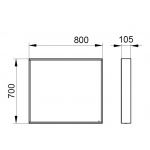 Keuco Plan Lustro kryształowe 800x700 mm, podświetlenie 33 Watt, Biały 33096302500