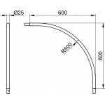 Keuco Plan Reling gięty 90°, Chrom 14925010000