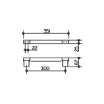 Keuco Plan Uchwyt Wannowy 30cm, Stal nierdzewna 14907070000