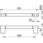 Keuco Plan Uchwyt wannowy 300 mm, Chrom 14907010000