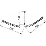 Keuco Plan Zestaw relingów na zasłonki prysznicowe, Chrom 14938010900