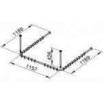 Keuco Plan Zestaw relingów na zasłonki prysznicowe, Chrom 14940011200