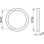 Keuco Rozeta przedłużająca 15 mm, Chrom 59970010181