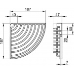 Keuco Solo Koszyk na gąbkę narożny, Chrom 24944010000